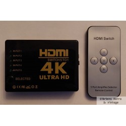 HDMI Switch - 4K Ultra HD - Med fjernkontroll