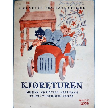 Thorbjørn Egner- Kjøreturen- Noteblad 1953
