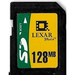 SD Lexar Media - 128 MB - Minnekort