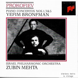 Prokofiev - Piano Concertos NOS. 1, 3 & 5 - Yefim Bronfman - Zubin Mehta - CD