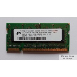 RAM - Micron - 512 MB - DDR2 - PC2-5300S-555