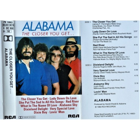 Alabama- The Closer You Get