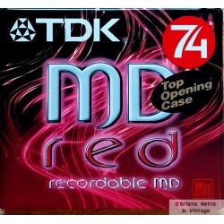 TDK - MD Red - Recordable MiniDisc - 74