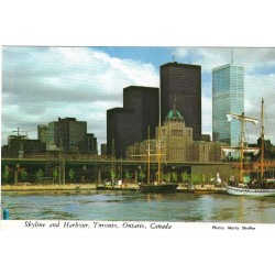 Skyline and Harbour, Toronto, Ontario, Canada - Postkort