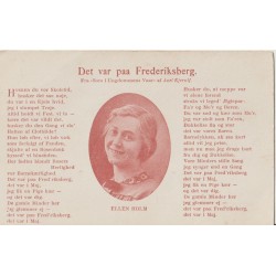 Det var paa Frederiksberg - Fra Som i Ungommens Vaar af Axel Kjerulf - Postkort