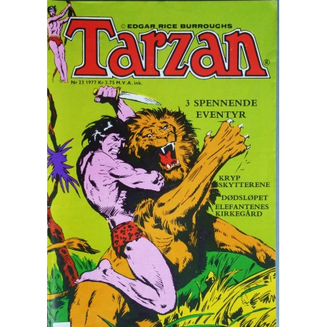Tarzan- 1977- Nr. 23- 3 spennende eventyr