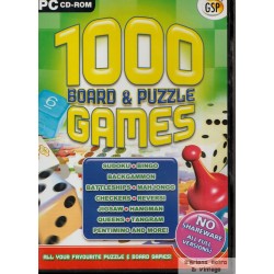 1000 Board & Puzzle Games - PC CD-ROM