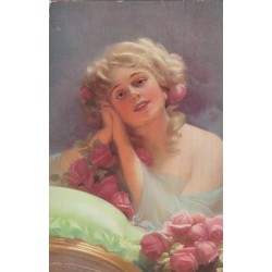 Portrett av dame - 1916 - Postkort