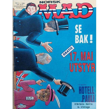 Norsk MAD - 1988 - Nr. 5 - Komplett med gratis 17. mai-utstyr!