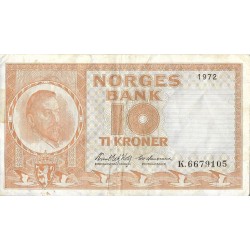 10 kroner - 1972 - Seddel