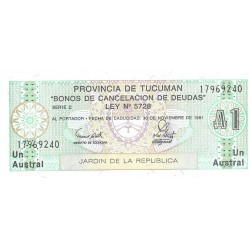 Provincia De Tucuman - 1 Un Austral - Seddel