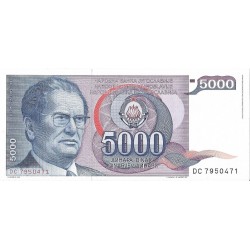 Jugoslavia - 5000 dinarer - 1985