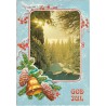 God jul - Vinterlandskap - Postkort