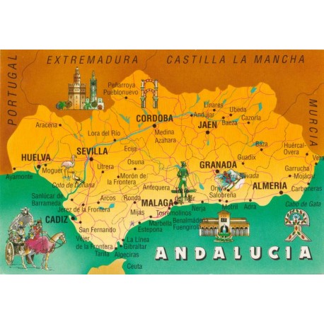 Portugal - Andalucia - Kart - Postkort