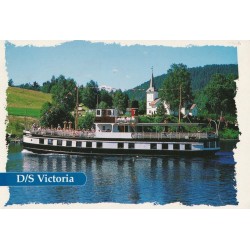 Båter - D/S Victoria ved Flåbygd - Telemarkskanalen - Postkort