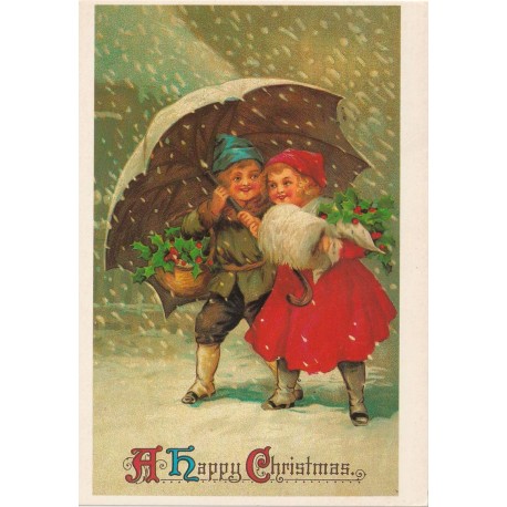 A Happy Christmas - Good Old Days - Postkort