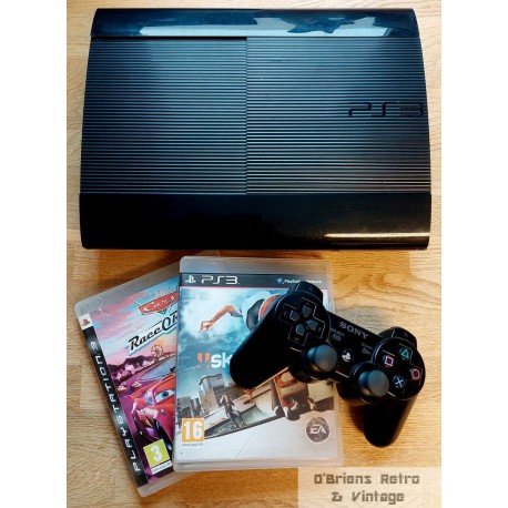 Playstation 3 - Super Slim - 12 GB - Med to spill