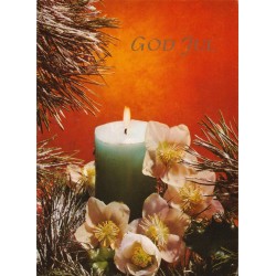 God jul - Stearinlys - Postkort