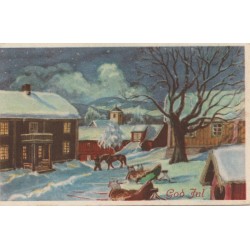 God jul - Julekveld - Mittet - Postkort