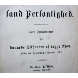 Rasmus Nielsen- Om personlig Sandhed og Sand Personlighed (1854)
