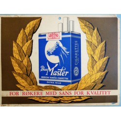 Blue Master- Gammel sigarettreklame-plakat