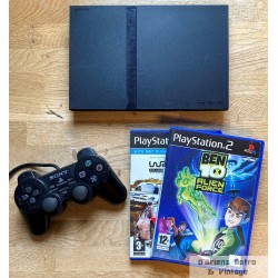 Playstation 2 Slim - Komplett konsoll med spill