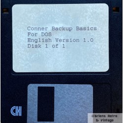 Conner Backup Basics for DOS - English Version 1.0 - PC DOS