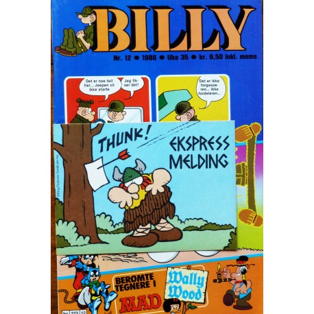 Billy- 1986- Nr. 12- Med to postkort!