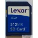 Lexar - SD Card - 512 MB