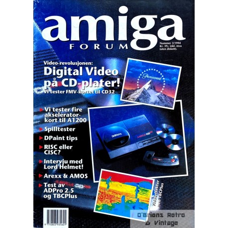 Amiga Forum - 1994 - Nr. 3 - Digital video på CD-plater!