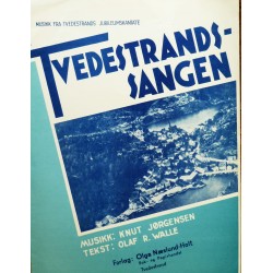 Noteblad- Tvedestrands- sangen (Tvedestrand)