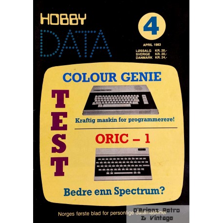 Hobbydata - 1983 - Nr. 4 - Colour Genie og ORIC-1