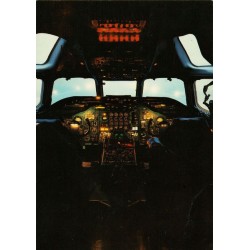 Scanair DC-8-63 Flightdeck - Postkort