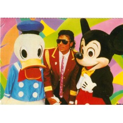 Donald - Michael Jackson - Mikke Mus - Disney - Postkort