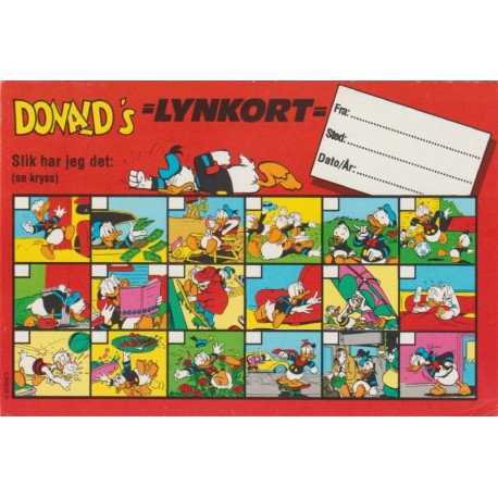 Donald's Lynkort - Disney - Postkort