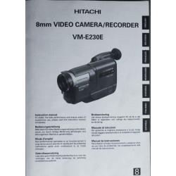 Hitachi 8 mm Videokamera- Bruksanvisning