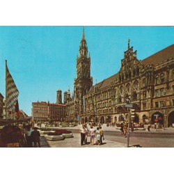 München - Marienplatz - Tyskland - Postkort