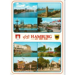 Hamburg - An der Elbe - Tyskland - Postkort