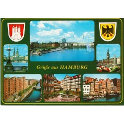 Hamburg - Gruse aus Hamburg - Tyskland - Postkort