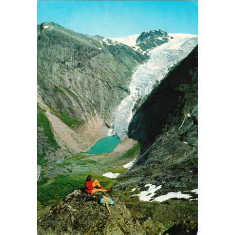 Utsikt mot Briksdalsbreen - Sogn og Fjordane - Postkort
