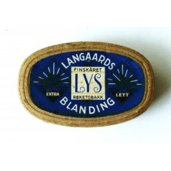 Gammel tobakksboks- Langaards Extra Lett Blanding