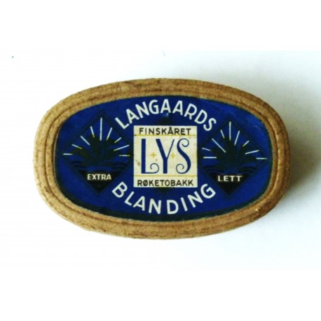 Gammel tobakksboks- Langaards Extra Lett Blanding