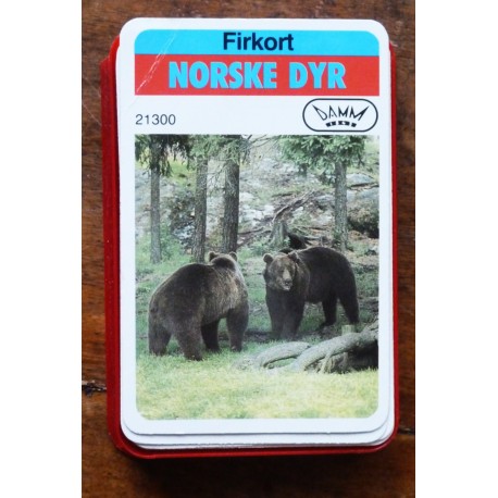 Firkort- Norske dyr- Damm