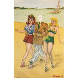 Berggren - Humorkort - Mann med to damer - Postkort
