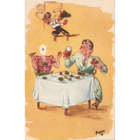 Berggren - Humorkort - På restaurant - Postkort