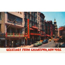 Mott Street in the Heart of Chinatown - New York - USA - Postkort