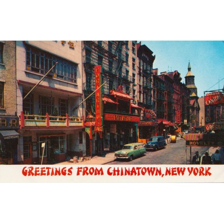 Mott Street in the Heart of Chinatown - New York - USA - Postkort