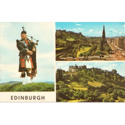 Edinburgh - Princes Street and The Scott Monument - The Castle - Skottland - Postkort