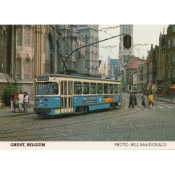 Trikk - Tram BN PCC Gent - No. 23 - Ghent - Belgia - Postkort