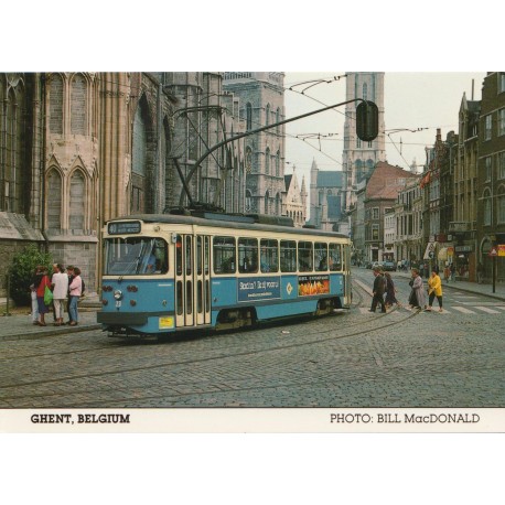 Trikk - Tram BN PCC Gent - No. 23 - Ghent - Belgia - Postkort